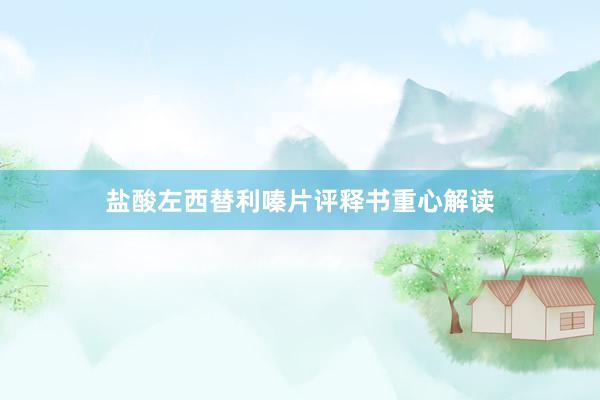 盐酸左西替利嗪片评释书重心解读